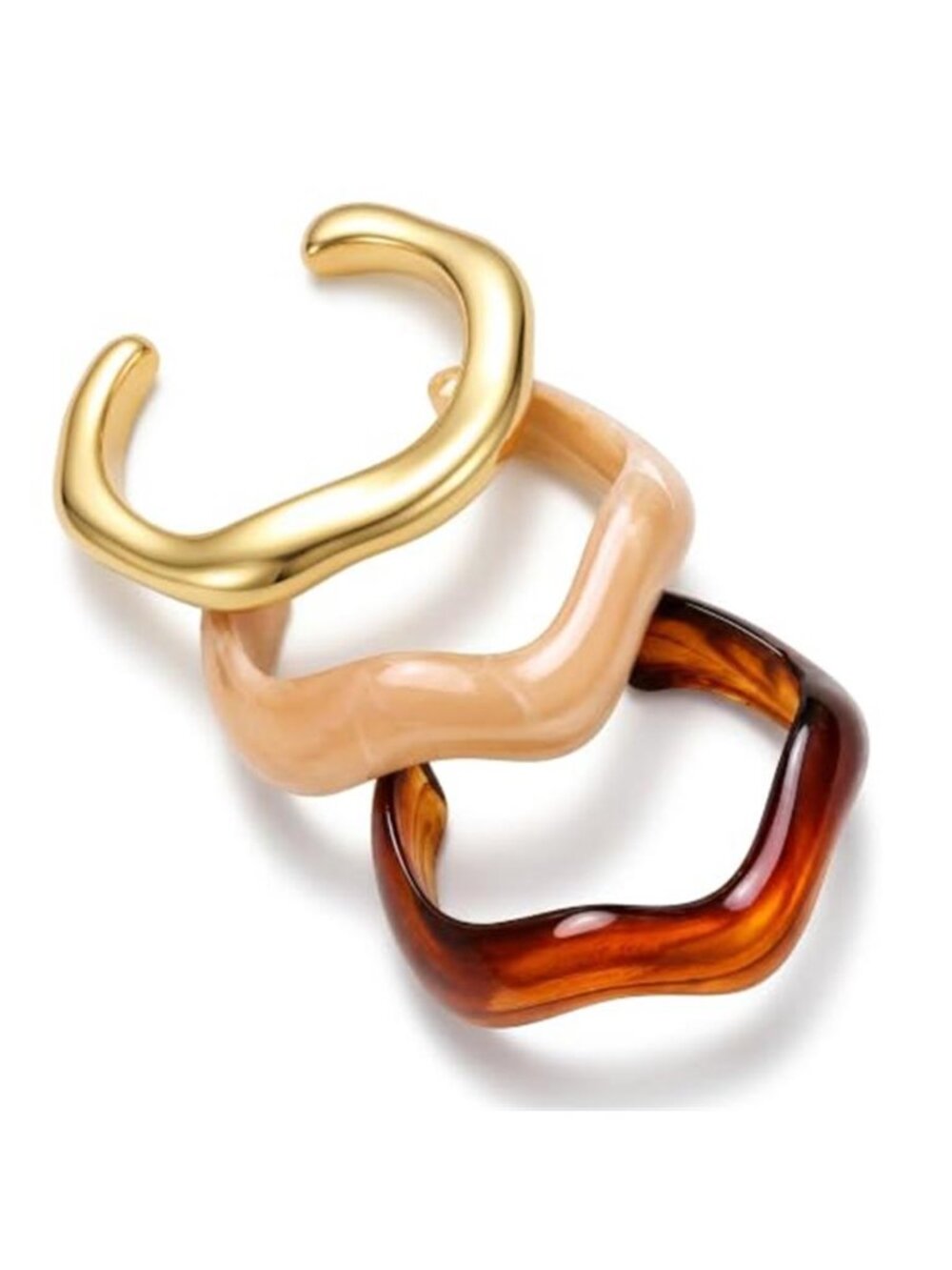 Chunky Acrylic Bangle Bracelets for Women, Stackable Statement Bangle Set